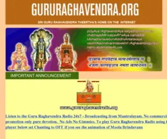 Gururaghavendra.net(Gururaghavendra) Screenshot