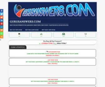 Gurusanswers.com(BEST ONLINE WEBSITE FOR JAMB EXPO) Screenshot
