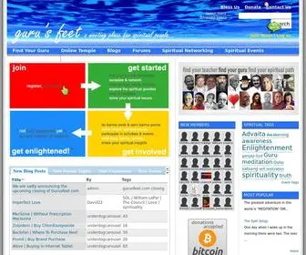 Gurusfeet.com(A meeting place for spiritual gurus and spiritual communities) Screenshot