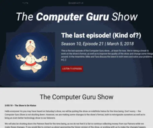 Gurushow.com(The Computer Guru Radio Show) Screenshot