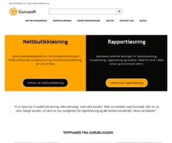 Gurusoft.no(Nettbutikkløsning PIM Netthandel) Screenshot