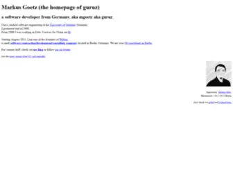 Guruz.de(Markus Goetz (the homepage of guruz)) Screenshot