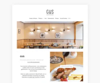 Gus-Brussels.be(Bienvenue sur le site du restaurant GUS à BRUXELLES) Screenshot