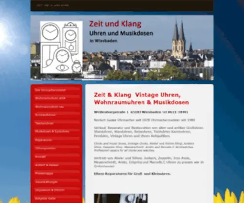 Guske-Uhren.de(Vintage Uhren & Wohnraumuhren bei Zeit & Klang) Screenshot