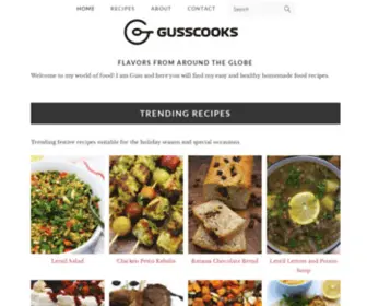 Gusscooks.com(Flavors From Around The Globe) Screenshot