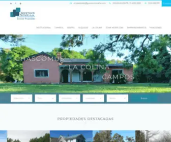 Gustavonovella.com(Propiedades en alquiler y venta en Chascomus) Screenshot