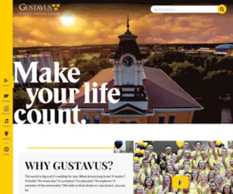 Gustavus.edu(Gustavus Adolphus College) Screenshot