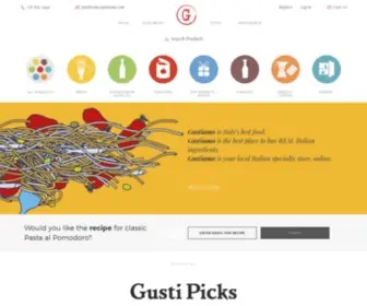 Gustiamo.com(Italy’s Best Foods Online) Screenshot