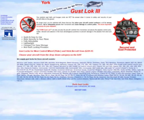 Gustlock.com(York Aircraft Gustlocks) Screenshot