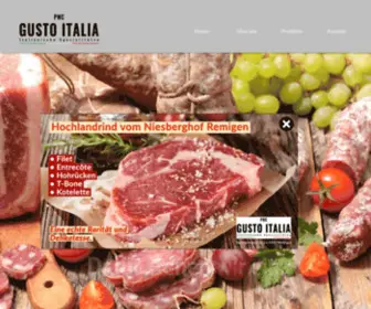 Gusto-Italia.ch(Bei uns erhalten Sie nebst feine Spezialitäten aus Italien Charcuterie) Screenshot