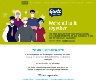 GuStoresearch.com(Gusto Research) Screenshot