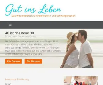 Gut-INS-Leben.info(Das Wissensportal zu Kinderwunsch und Schwangerschaft) Screenshot