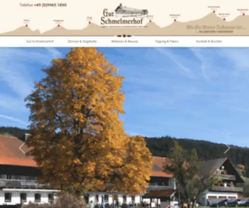 Gut-SChmelmerhof.de(Das Hotel Gut Schmelmerhof Rettenbach Sankt Englmar Bayerischer Wald Wellnesshotel in Bayern) Screenshot