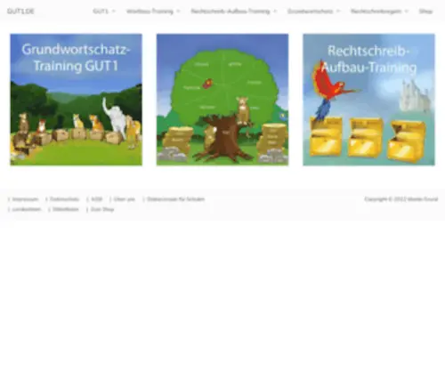 Gut1.de(Die Lernprogramme trainieren zuerst die Wörter) Screenshot