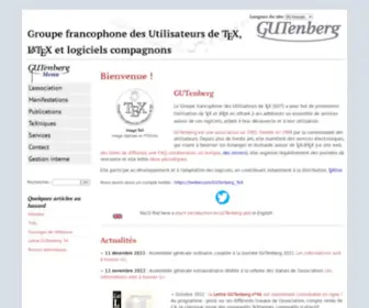 Gutenberg-Asso.fr(Groupe francophone des Utilisateurs de TEX) Screenshot