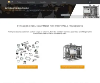 Guth.co.za(Stainless Steel Processing) Screenshot