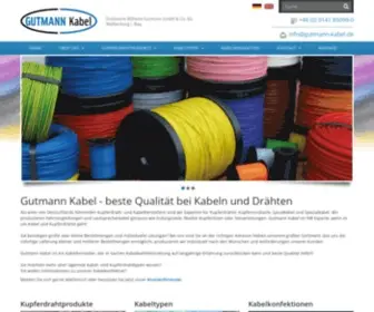 Gutmann-Kabel.de(Kupferdraht und Kabelherstellung direkt vom Spezialisten) Screenshot