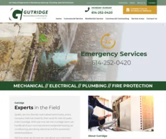 Gutridge.com(Experience the synergy. Gutridge brings together a long history of successful trades) Screenshot