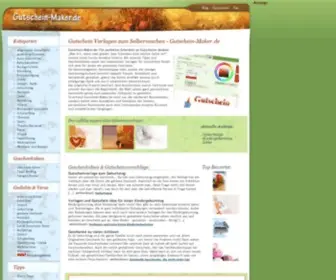 Gutschein-Maker.de(Gutschein-Vorlagen & Vordrucke, Karten gestalten) Screenshot