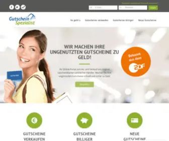 Gutschein-Spezialist.de(Komm zu den Gutschein Profis) Screenshot