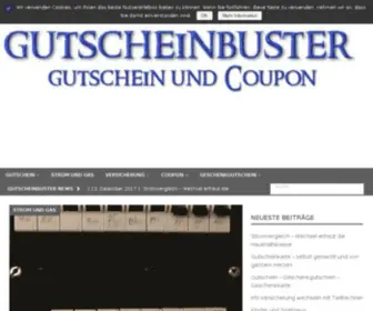 Gutscheinbuster.de(Gutscheine und Gutscheincodes für tausende Shops) Screenshot