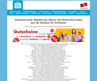 Gutscheincodeschweiz.ch(Gutscheincode Schweiz) Screenshot