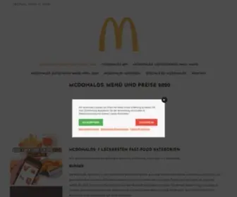 Gutscheine-MCDonalds.com(Menü und Preise November) Screenshot