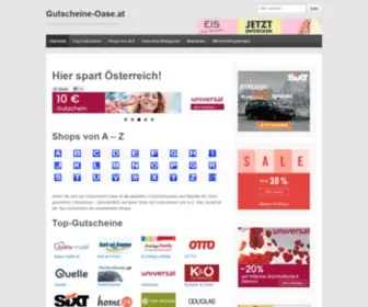 Gutscheine-Oase.at(Hier spart Österreich) Screenshot