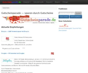 Gutscheinparade.de(Gutscheincodes zum Geld sparen) Screenshot