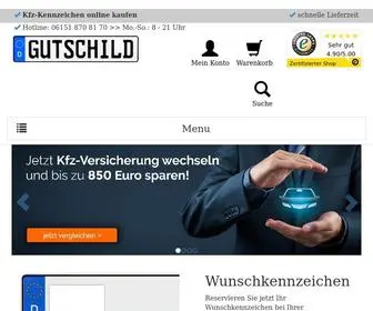 Gutschild.de(Autoschilder und sonstige Kfz) Screenshot