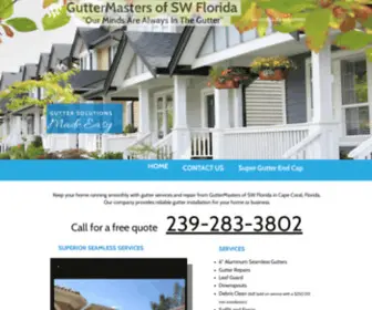 Guttermastersflorida.com(GutterMasters of SWFL) Screenshot