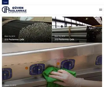 Guvenpaslanmaz.com(Paslanmaz Çelik) Screenshot