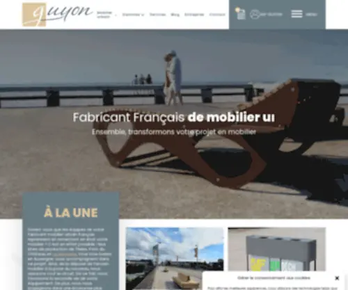 Guyon-SA.com(Fabricant mobilier urbain français) Screenshot