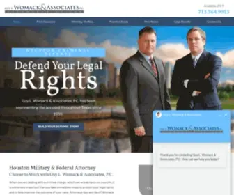 Guywomack.com(Houston Military & Federal Lawyer) Screenshot