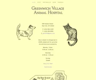 Gvah.com(Greenwich Village Animal Hospital) Screenshot