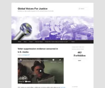 GVFJ.org(Global Voices for Justice) Screenshot