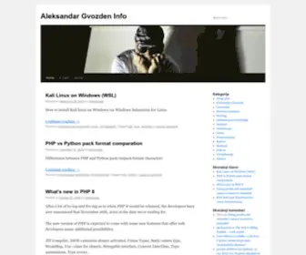 Gvozden.info(Aleksandar Gvozden Info) Screenshot