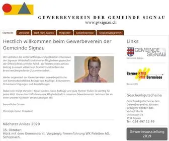 Gvsignau.ch(Gewerbeverein Signau) Screenshot