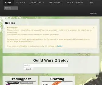 GW2Spidy.com(Guild Wars 2 Tradingpost Graphs) Screenshot