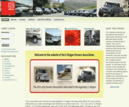 Gwagenowners.co.uk(G-Wagen Owners' Association) Screenshot