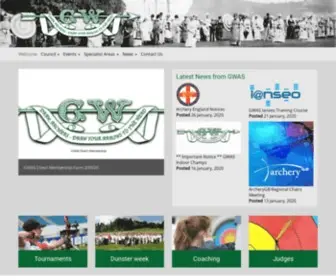 Gwas.org.uk(Grand Western Archery Society) Screenshot