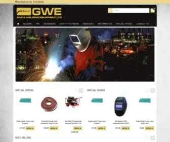 Gwe-LTD.com(Welding Supplies & P.P.E From Gas & Welding Equipment Ltd) Screenshot