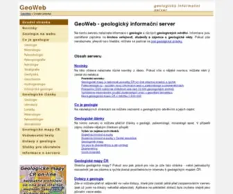 Gweb.cz(Geologie, paleontologie, mineralogie) Screenshot