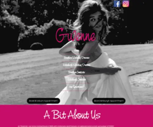 Gwenne.co.uk(Wedding Dresses Shop in Edinburgh and Broxburn) Screenshot
