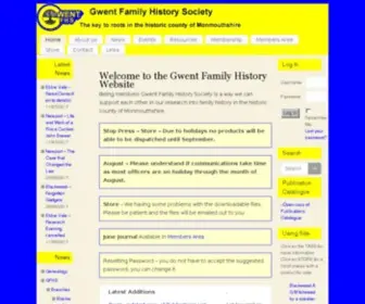 Gwentfhs.info(Gwent Family History Society) Screenshot