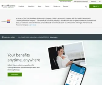 GWL.ca(Great-West Life Insurance for Personal, Group & Benefits in Canada) Screenshot