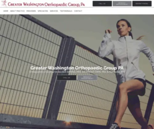 Gwog.com(Greater Washington Orthopaedic Group PA) Screenshot