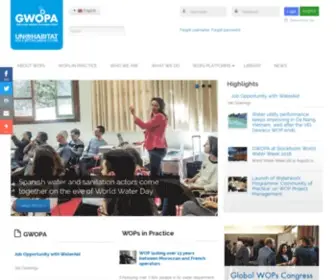 Gwopa.org(Connecting and sanitation water service providers to improve services for everyone) Screenshot