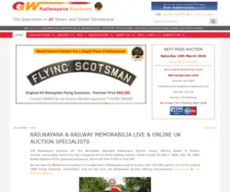 Gwra.co.uk(UK Railwayana Memorabilia Live & Online Auction Specialists) Screenshot