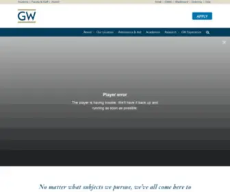 Gwu.edu(The George Washington University) Screenshot